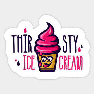 Thirsty Ice Cream Sticker